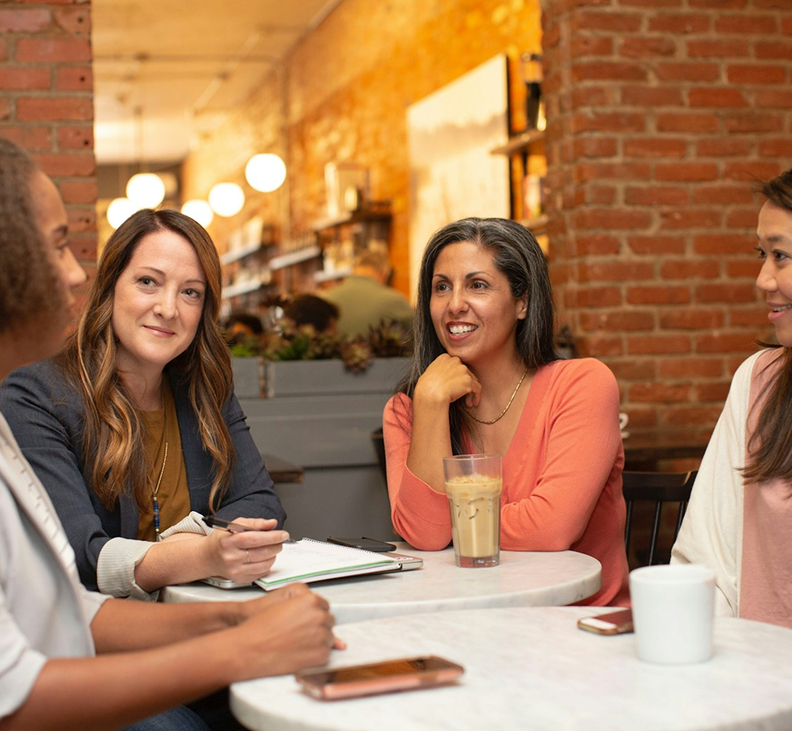 group of women talking